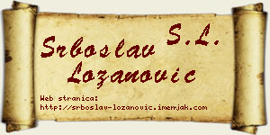 Srboslav Lozanović vizit kartica